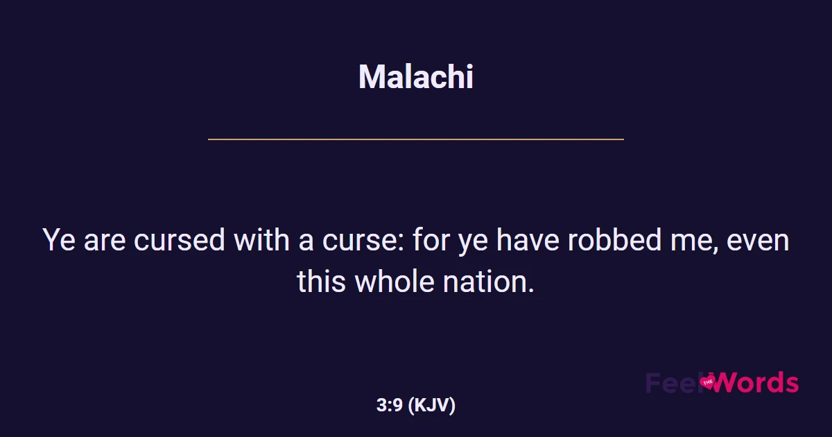Malachi 3:9