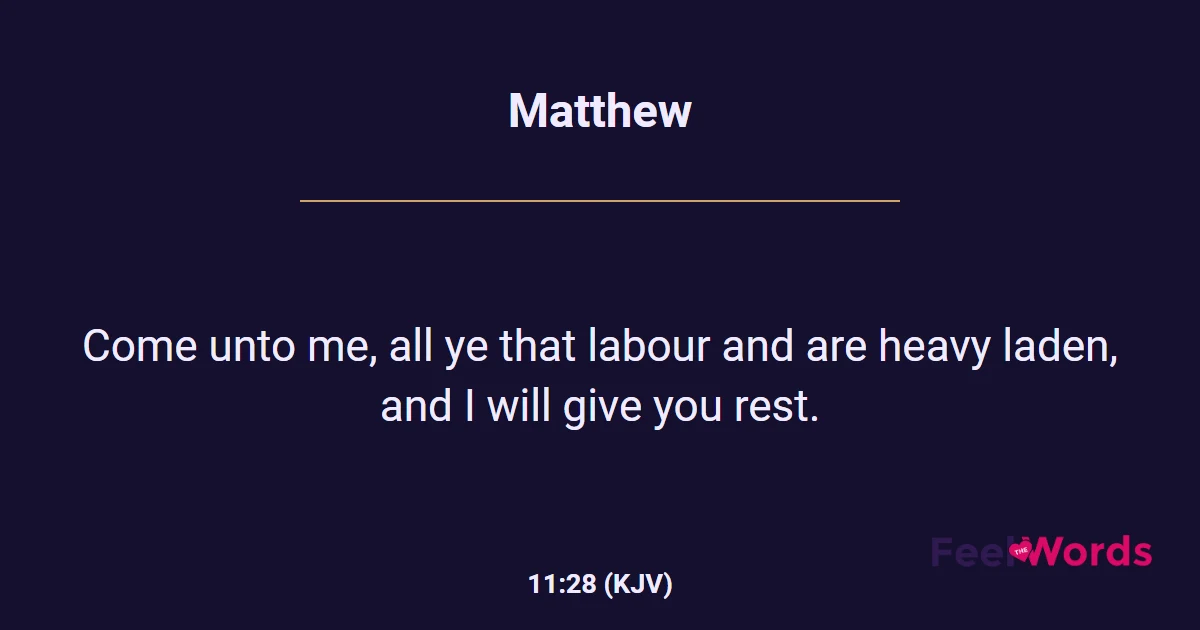 Matthew 11:28