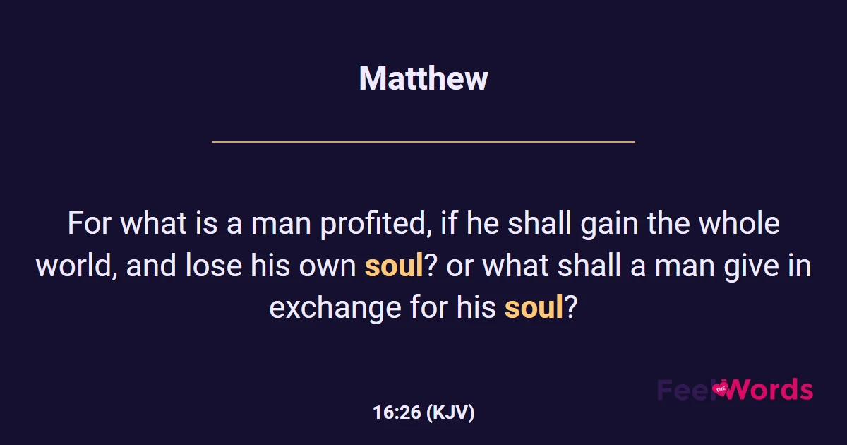 Matthew 16:26