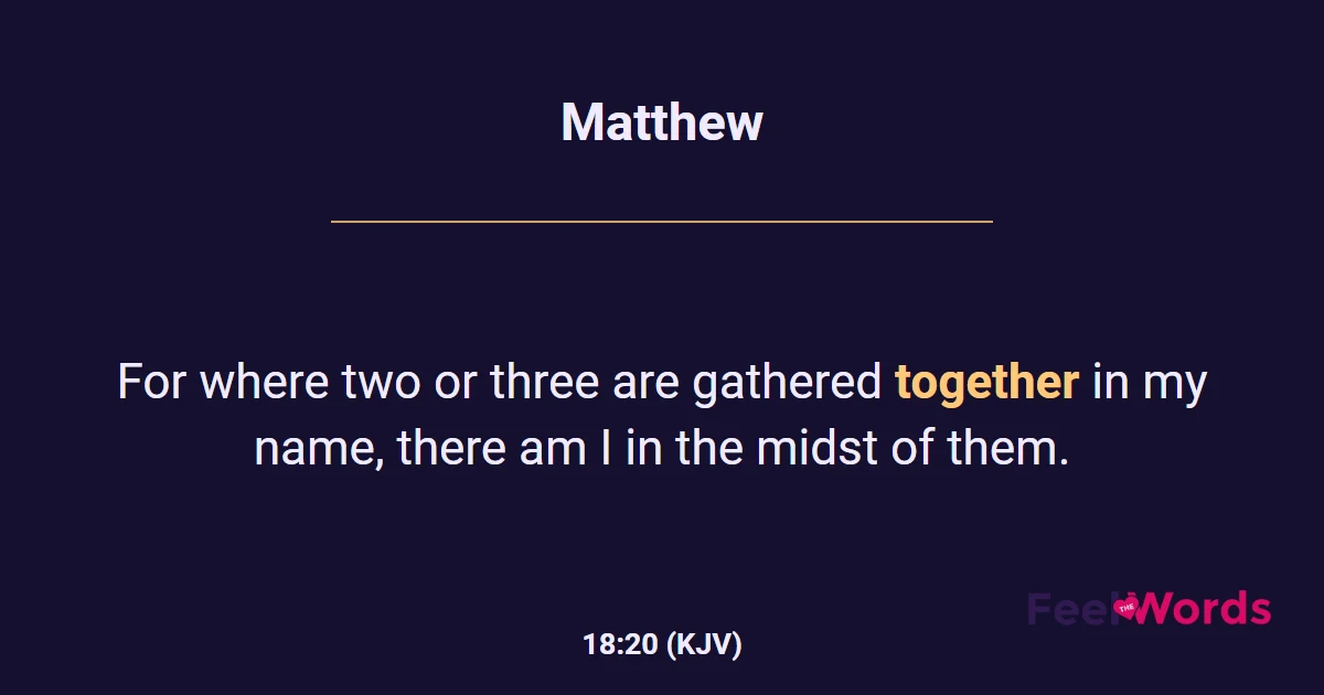 Matthew 18:20