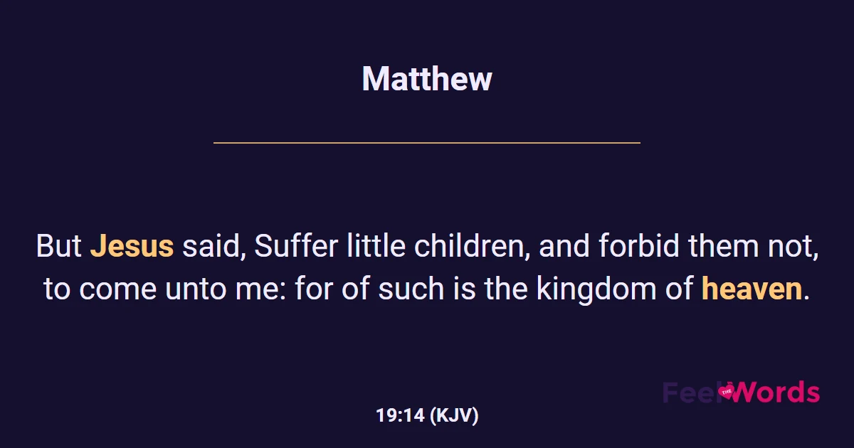 Matthew 19:14
