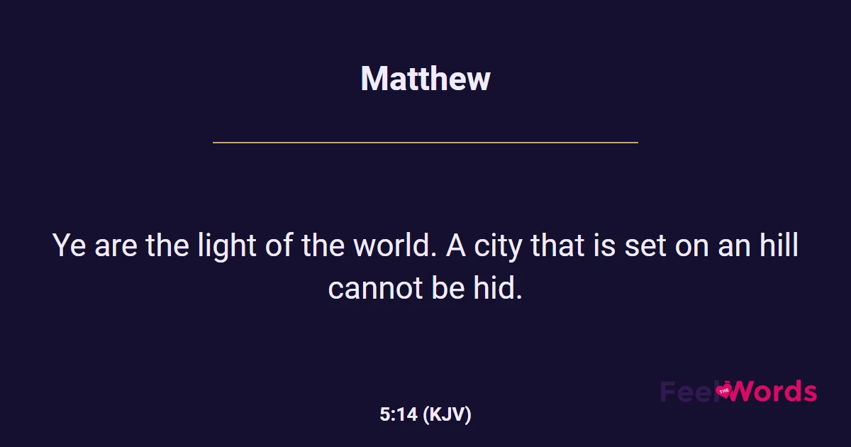 Matthew 5:14