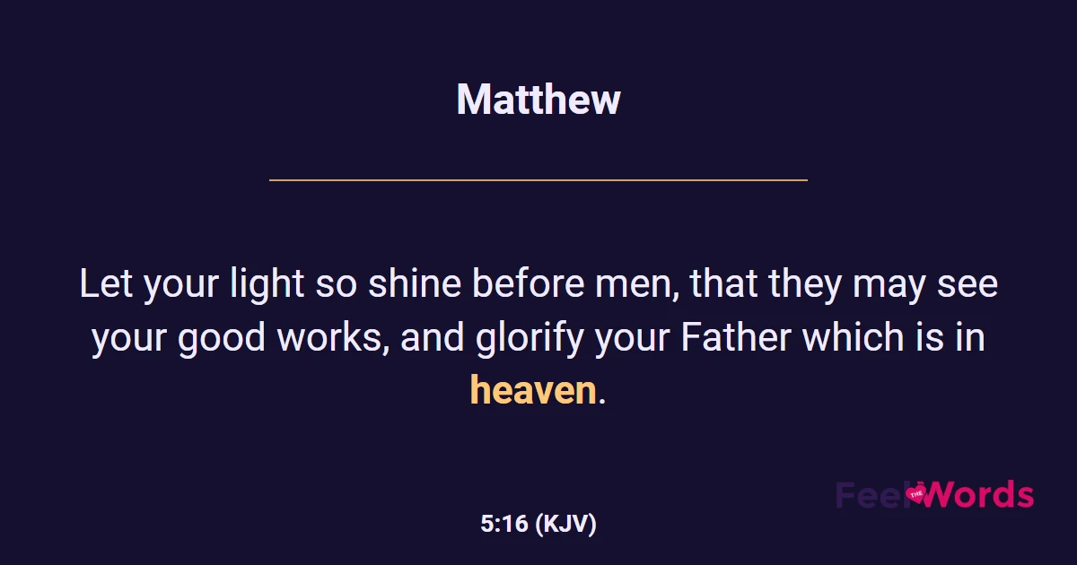 Matthew 5:16