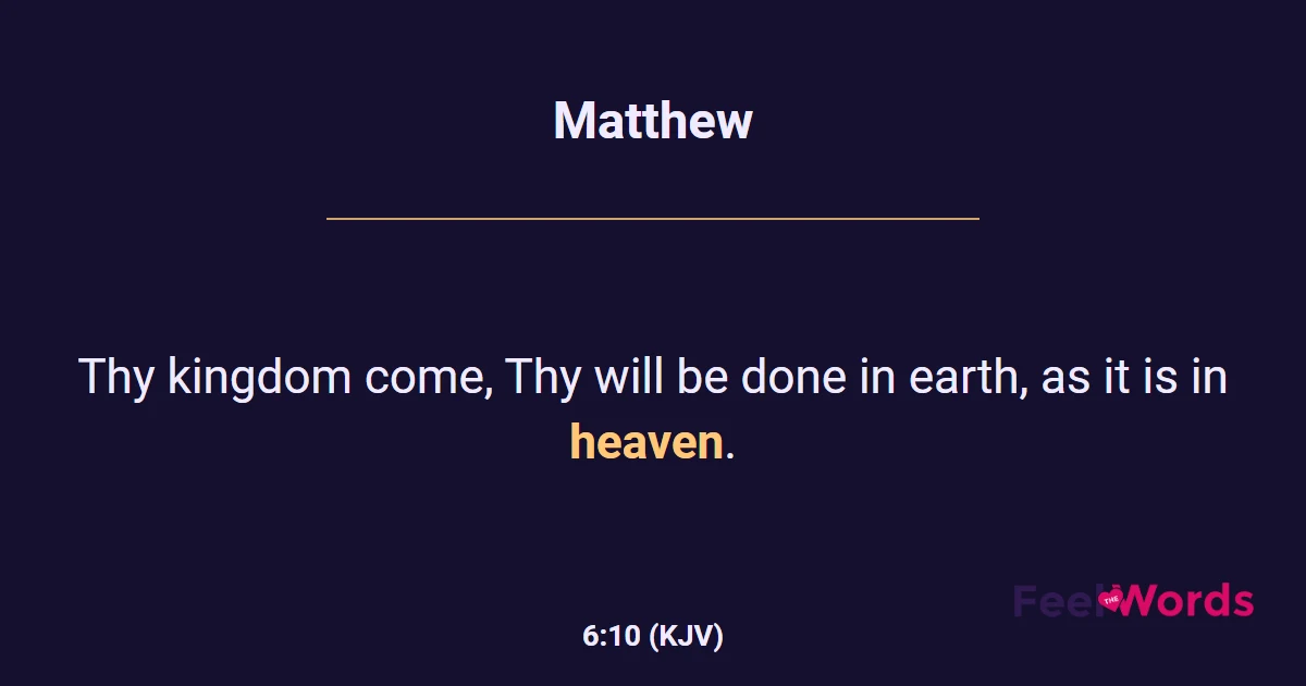 Matthew 6:10