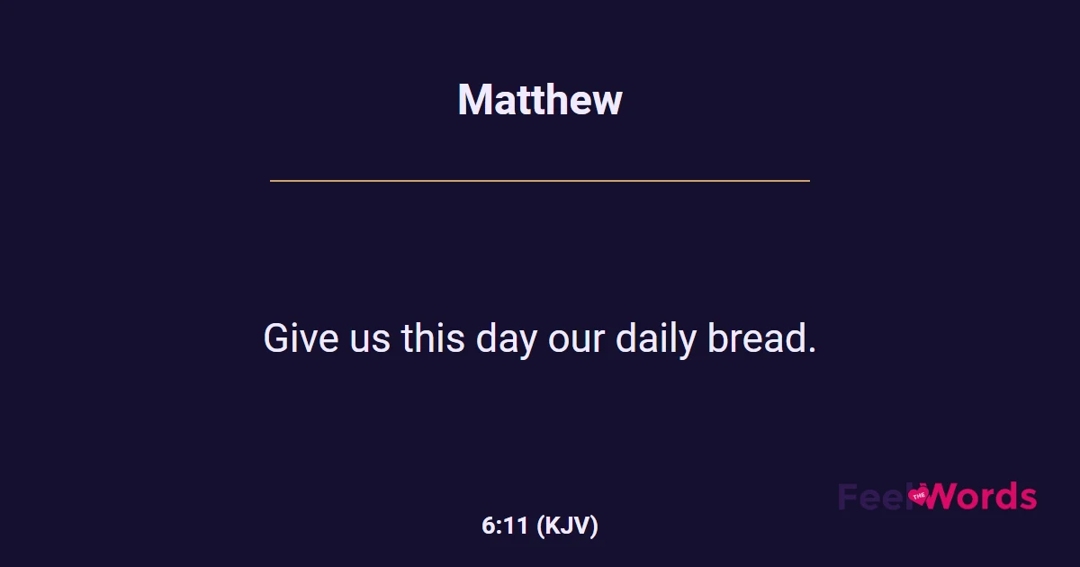 Matthew 6:11