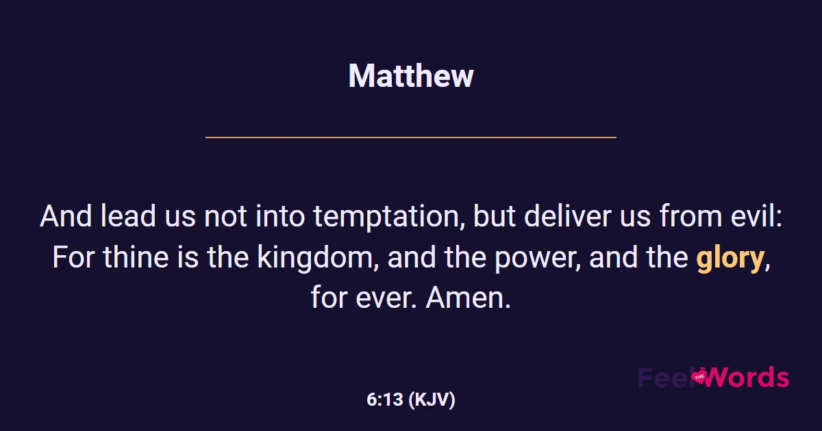 Matthew 6:13