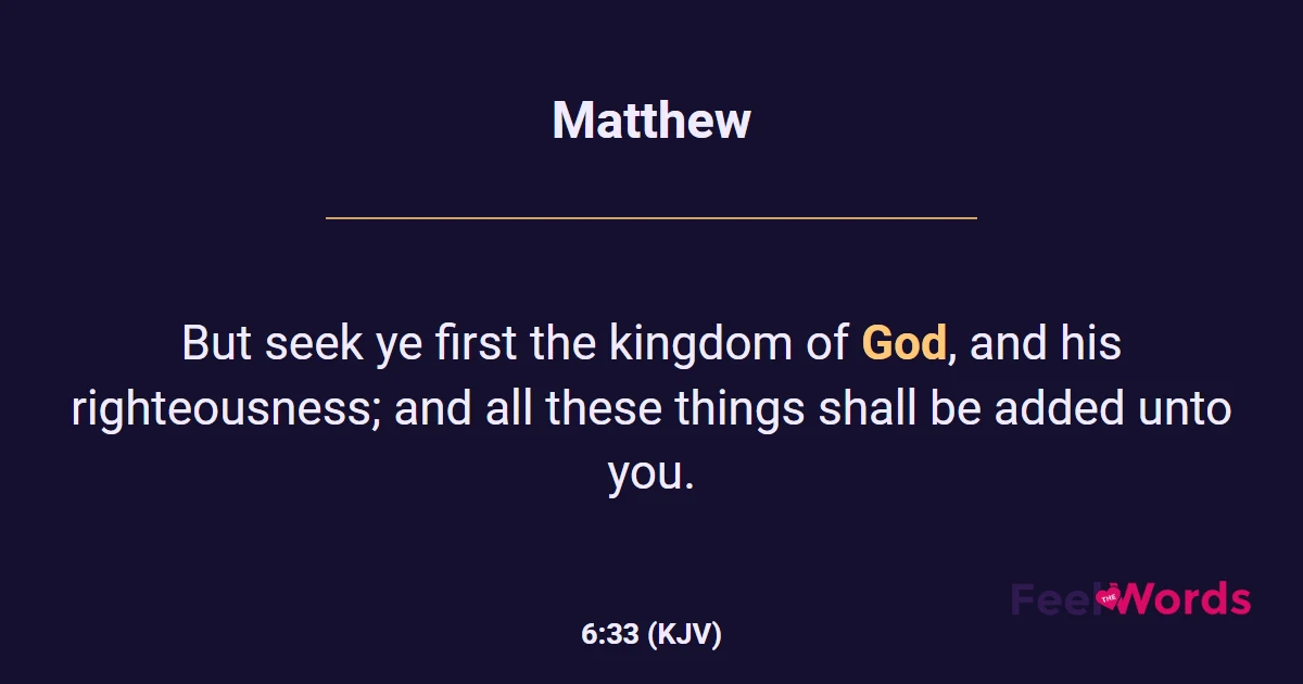 Matthew 6:33