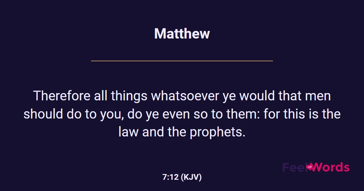 Matthew 7:12