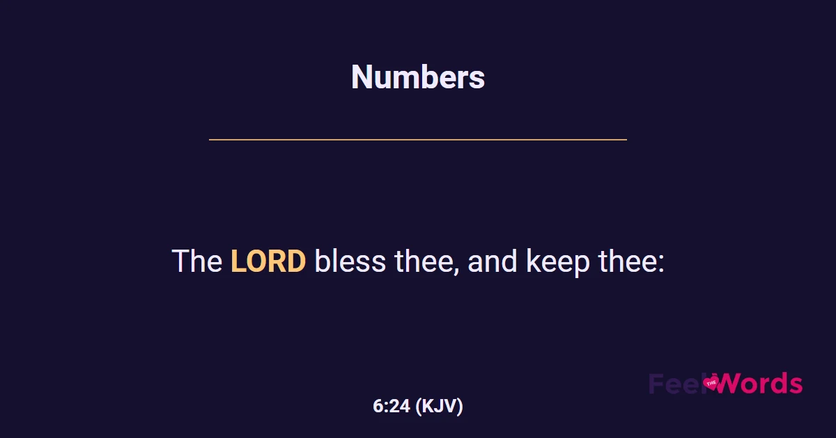 Numbers 6:24
