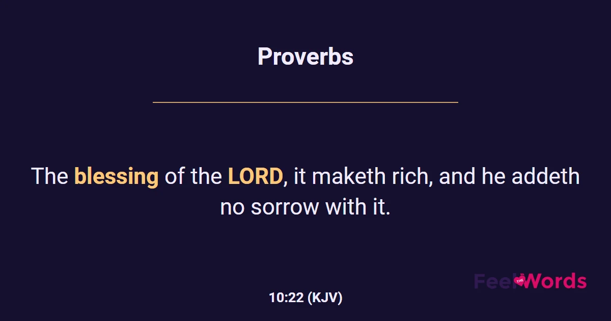 Proverbs 10:22