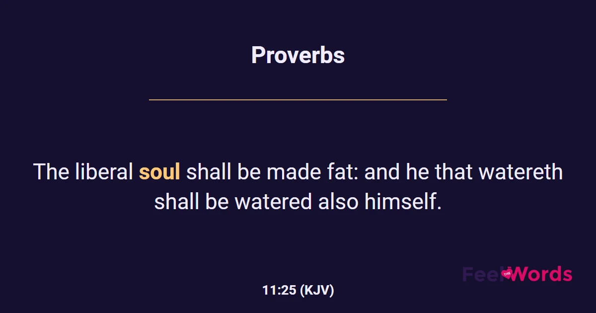 Proverbs 11:25
