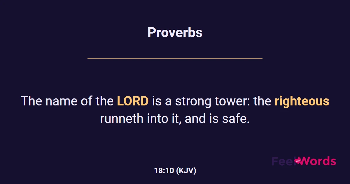 Proverbs 18:10