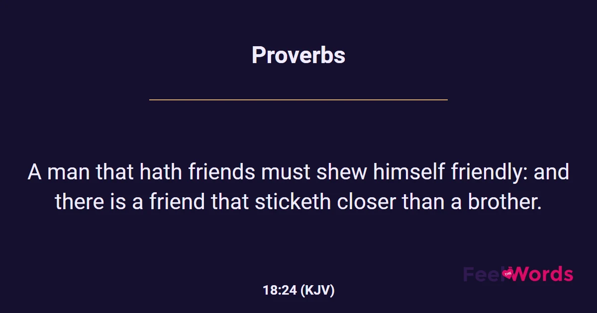 Proverbs 18:24