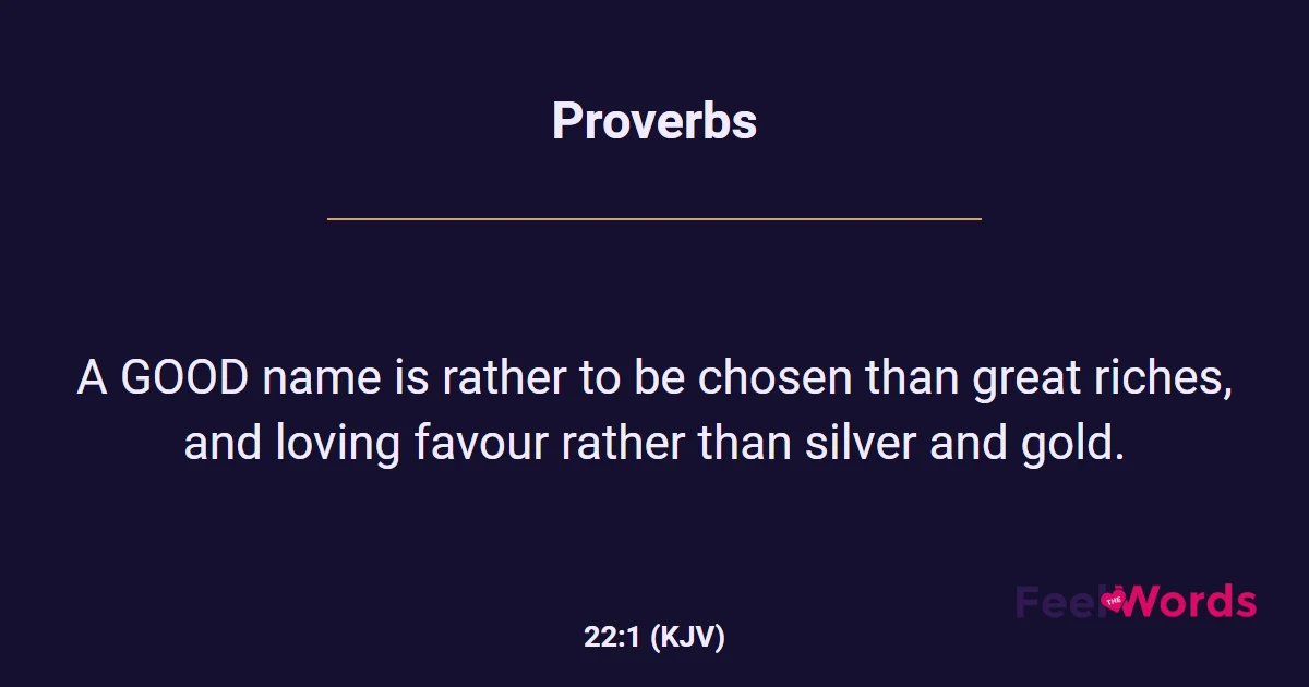Proverbs 22:1