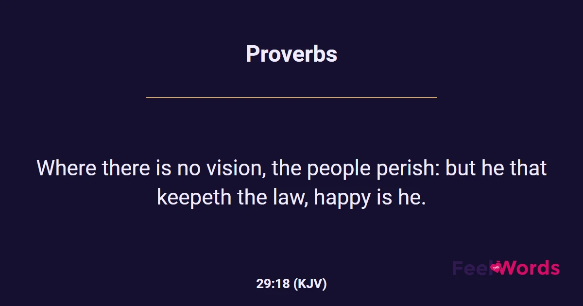 Proverbs 29:18