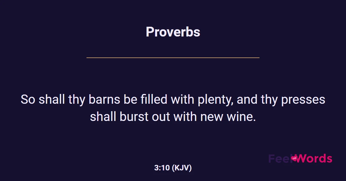 Proverbs 3:10