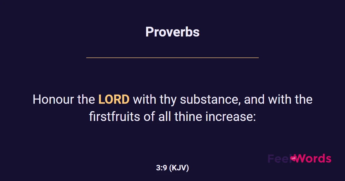 Proverbs 3:9