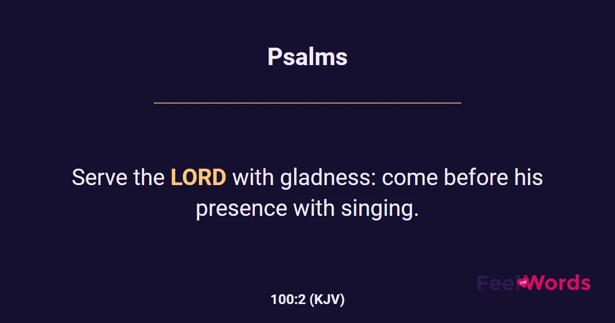 Psalms 100:2