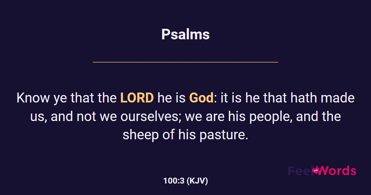Psalms 100:3