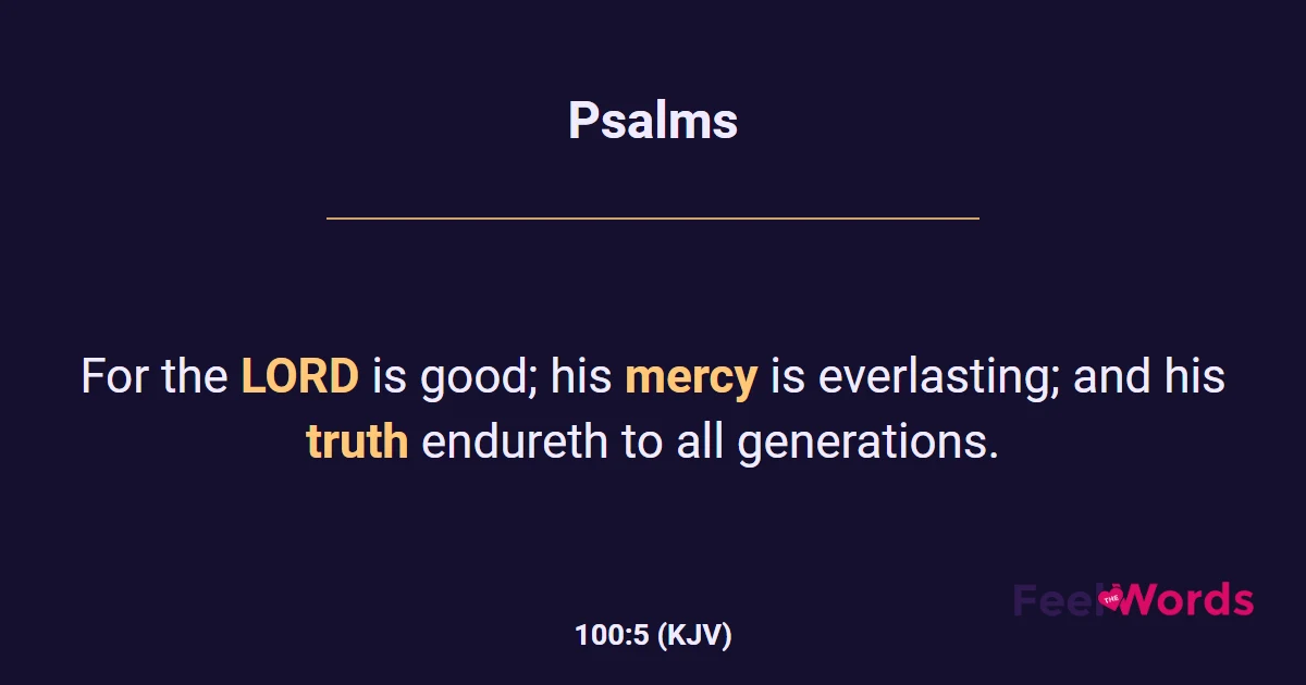 Psalms 100:5