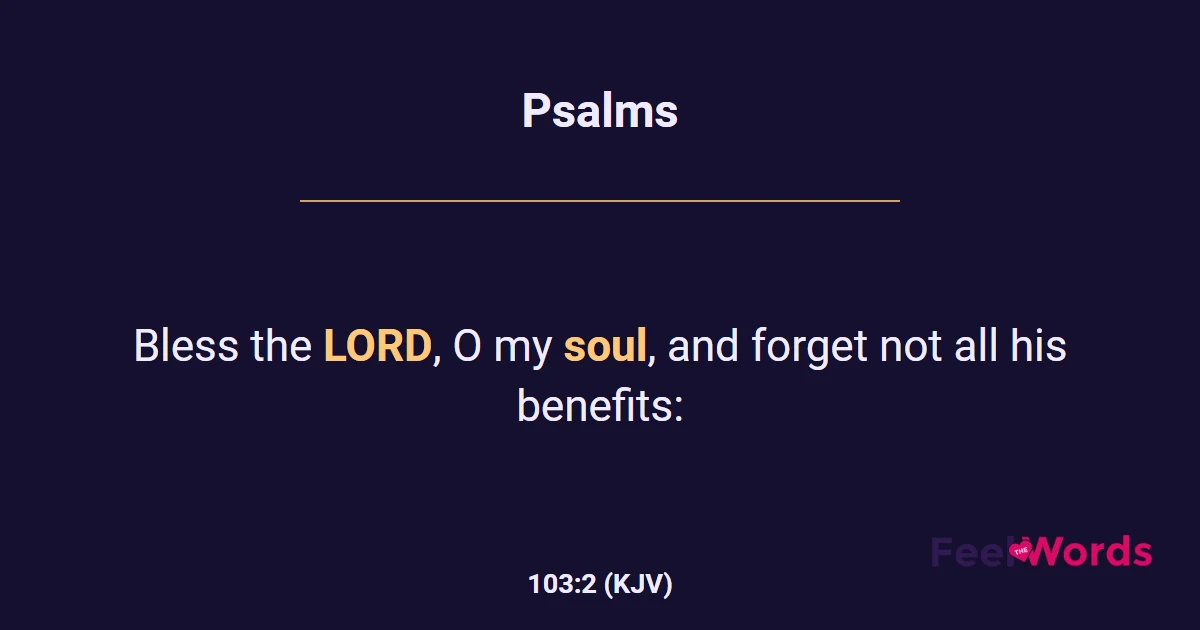 Psalms 103:2