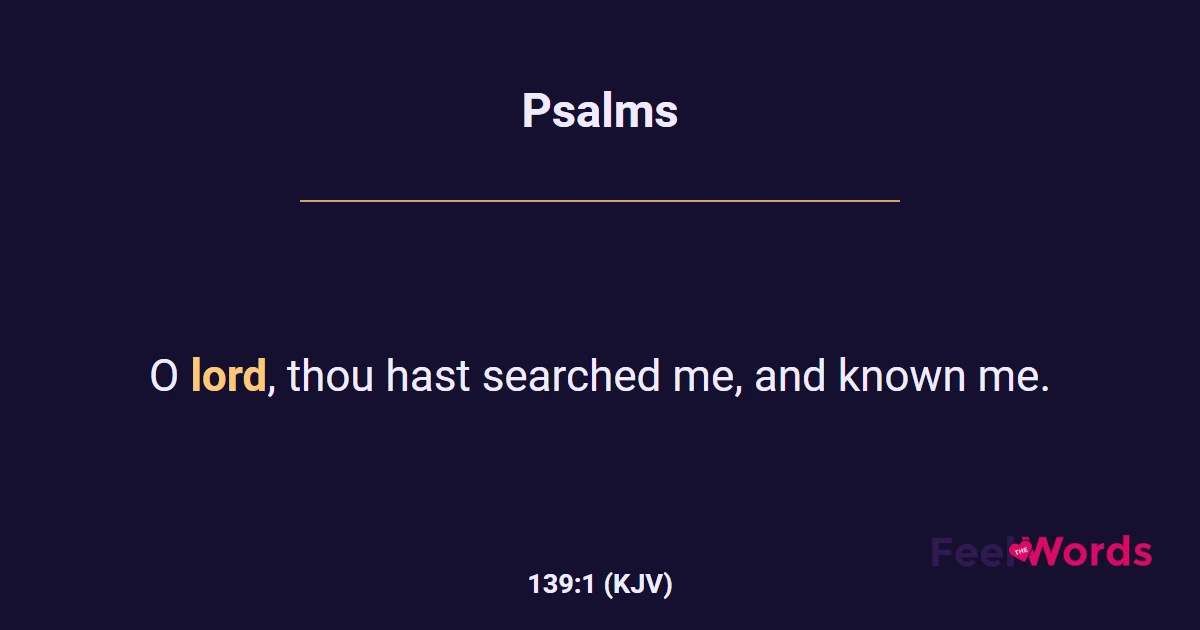 Psalms 139:1