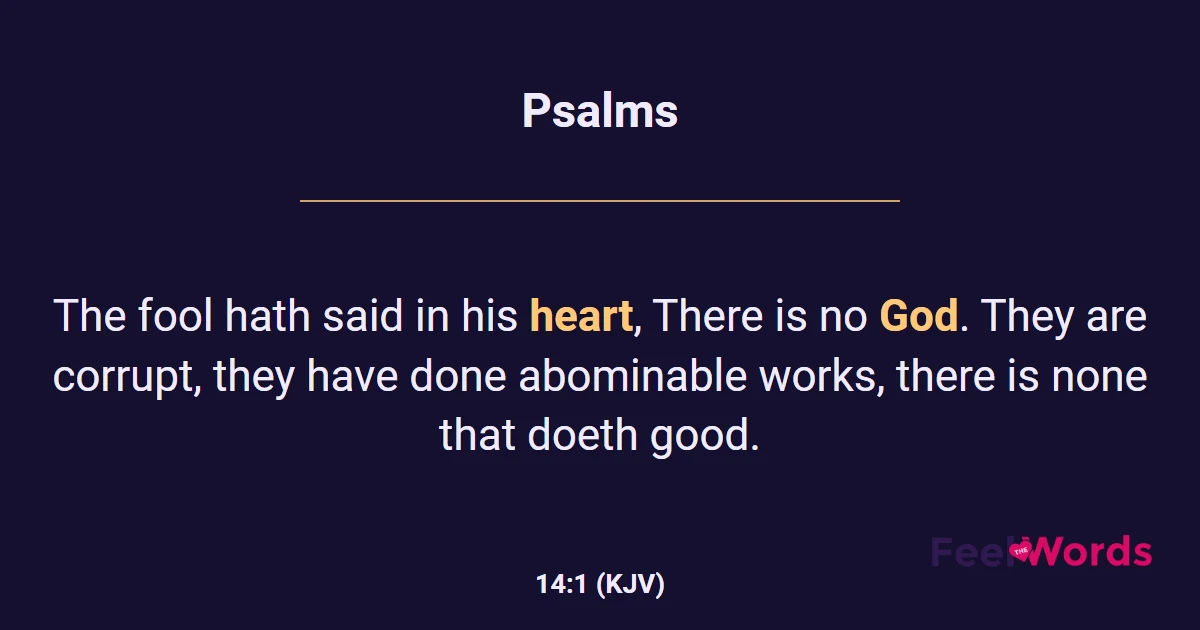 Psalms 14:1