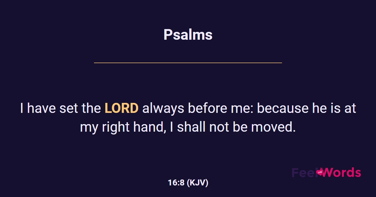 Psalms 16:8