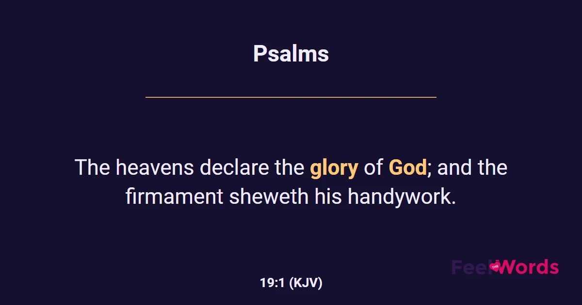 Psalms 19:1