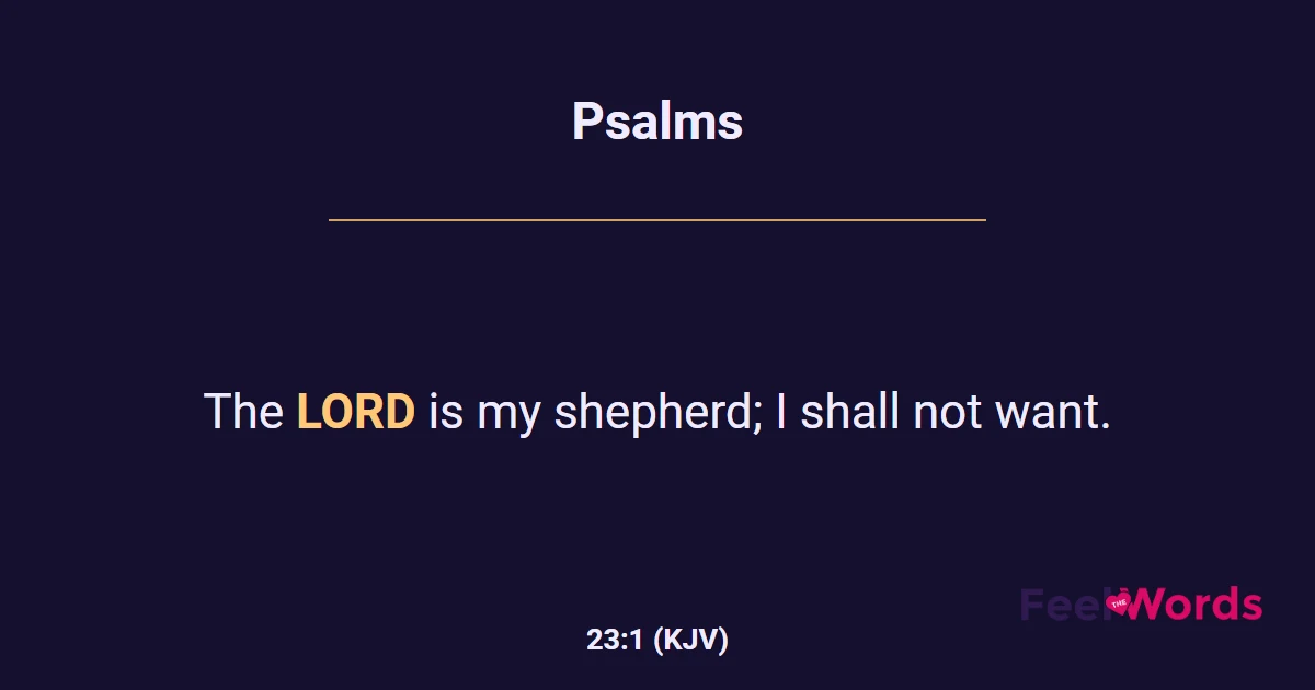 Psalms 23:1