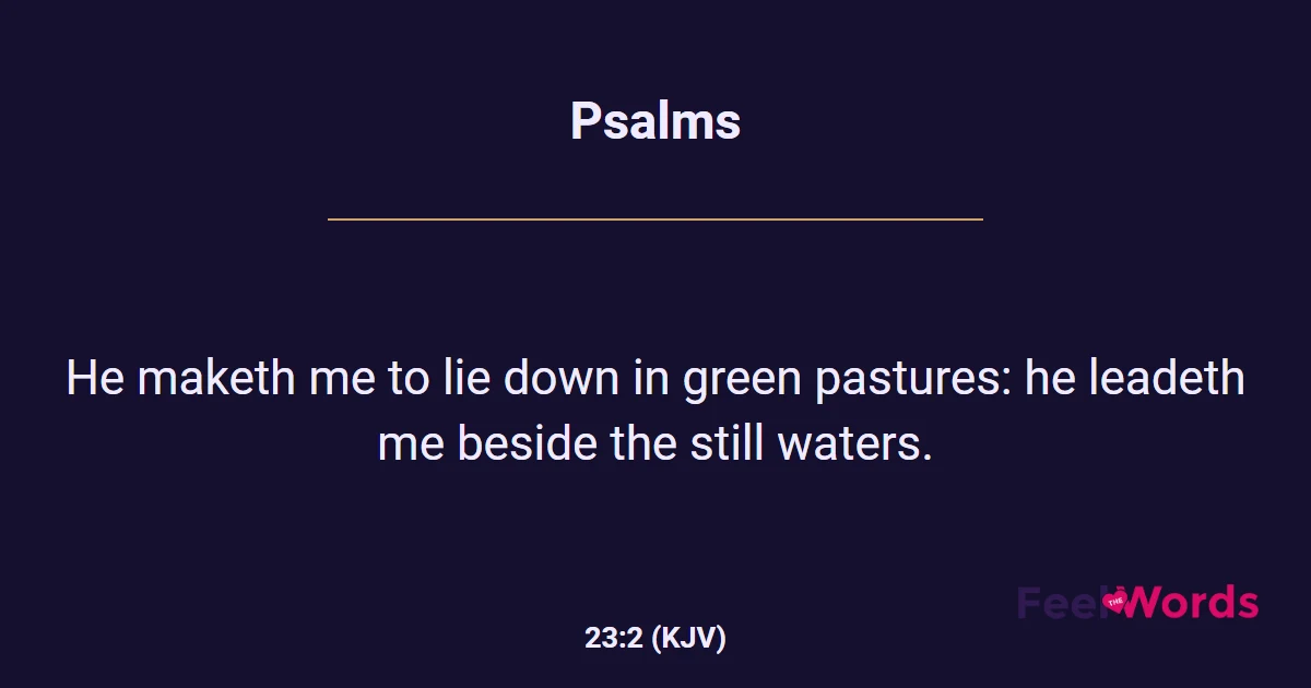 Psalms 23:2