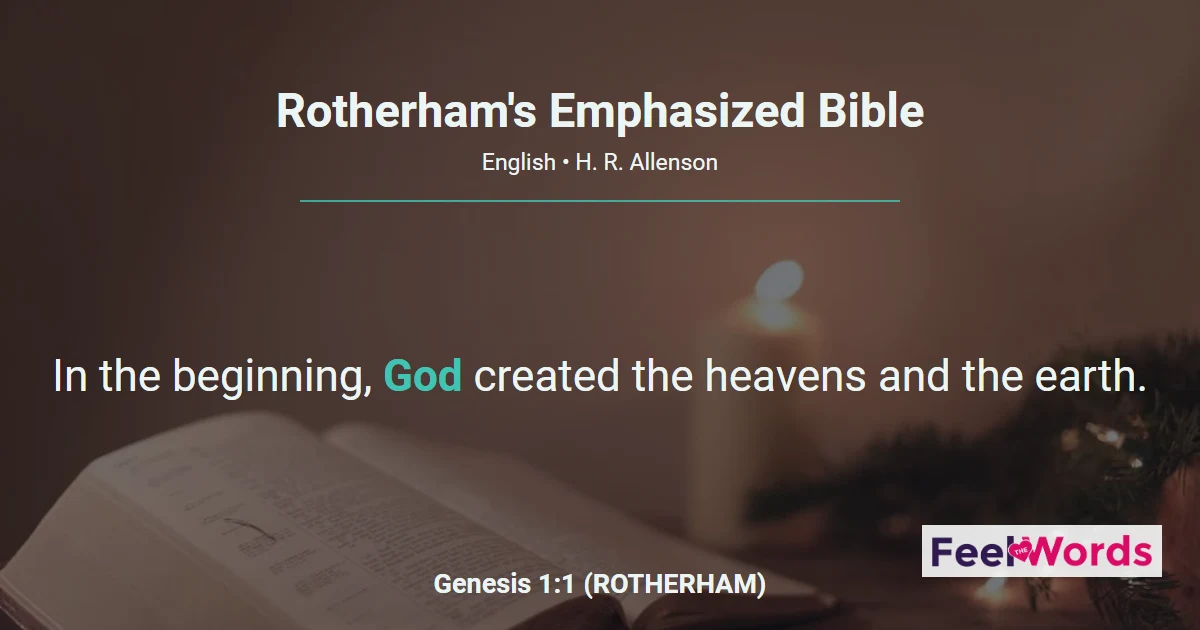 The Bible Books from Rotherham's Emphasized Bible (ROTHERHAM)
