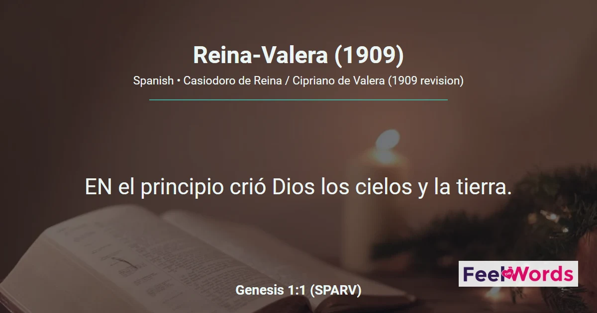 The Bible Books from Reina-Valera (1909) (SPARV)