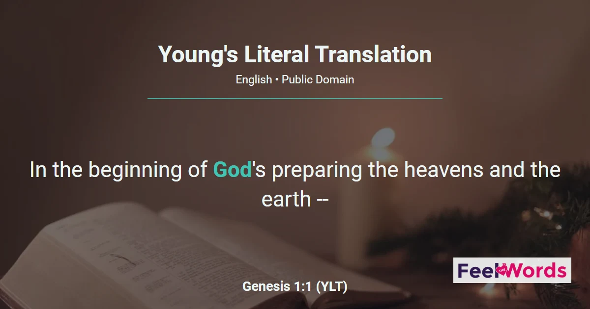 The Bible Books from Young's Literal Translation (YLT)
