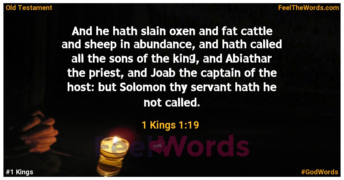 1 Kings 1:19