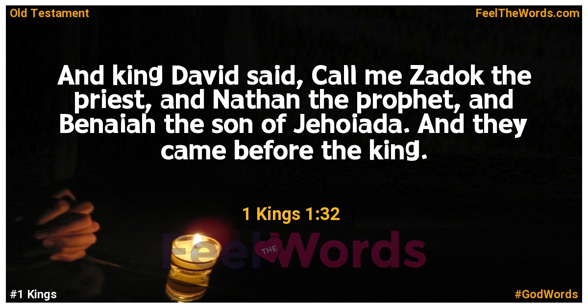 1 Kings 1:32