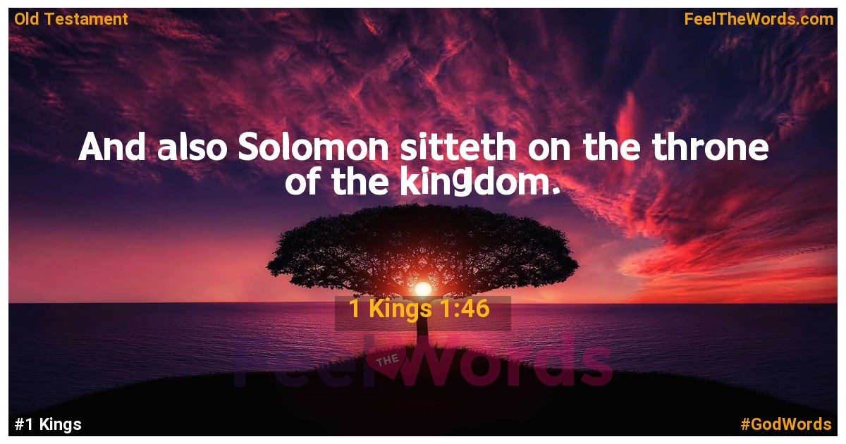 1 Kings 1:46