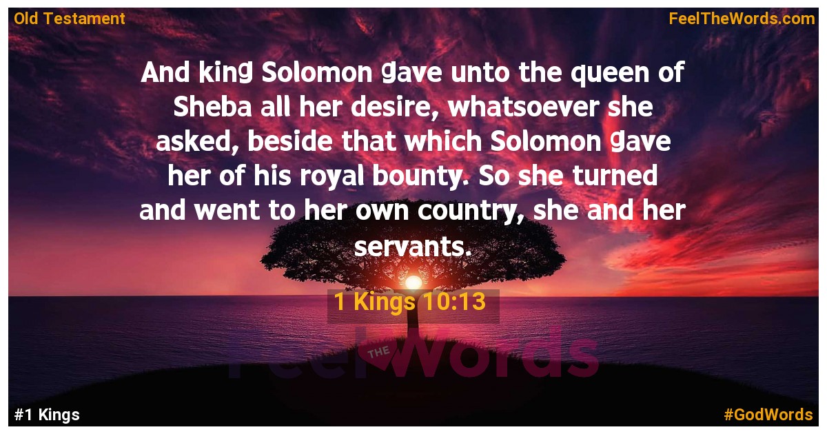 1 Kings 10:13