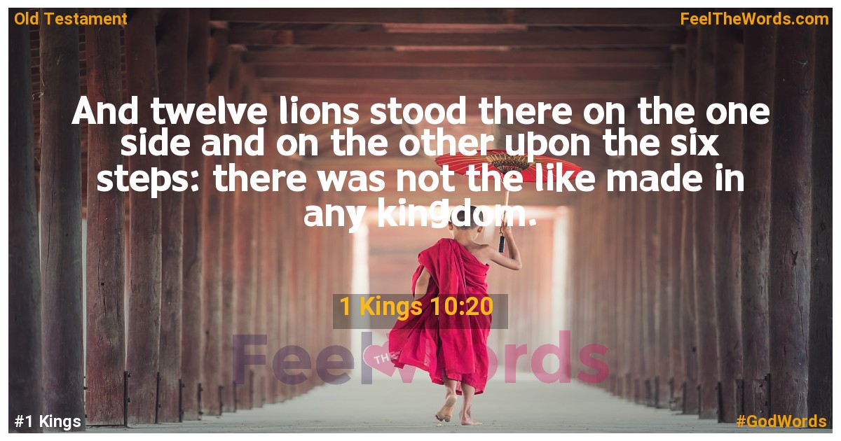1 Kings 10:20