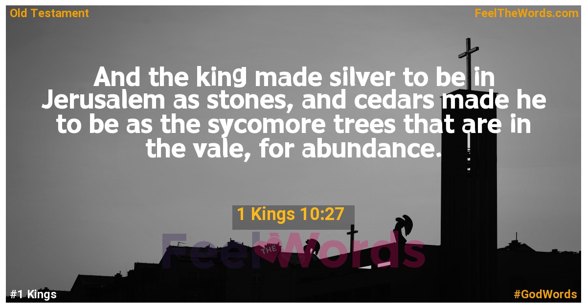 1 Kings 10:27