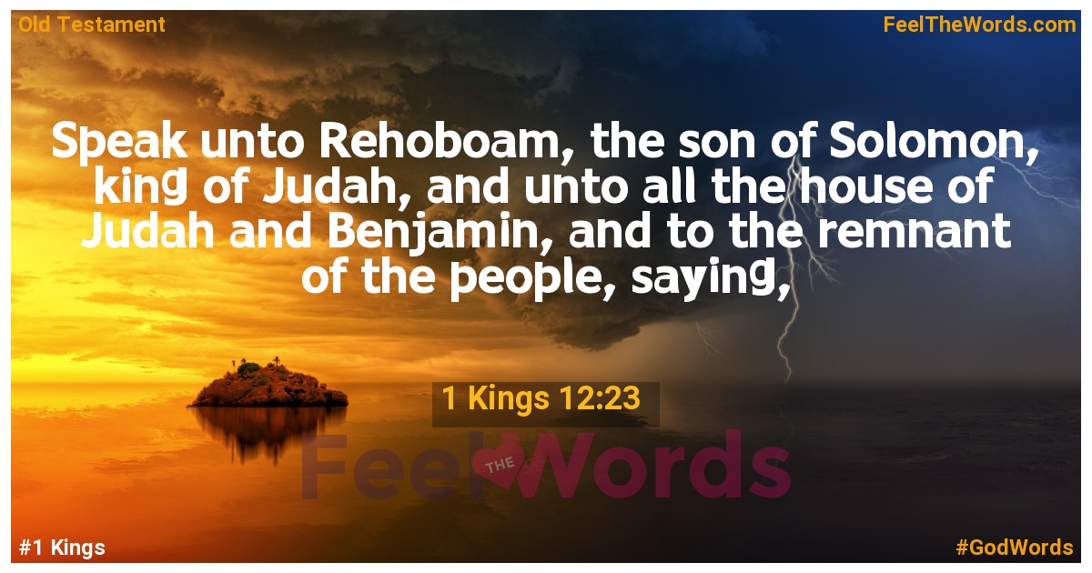 1 Kings 12:23
