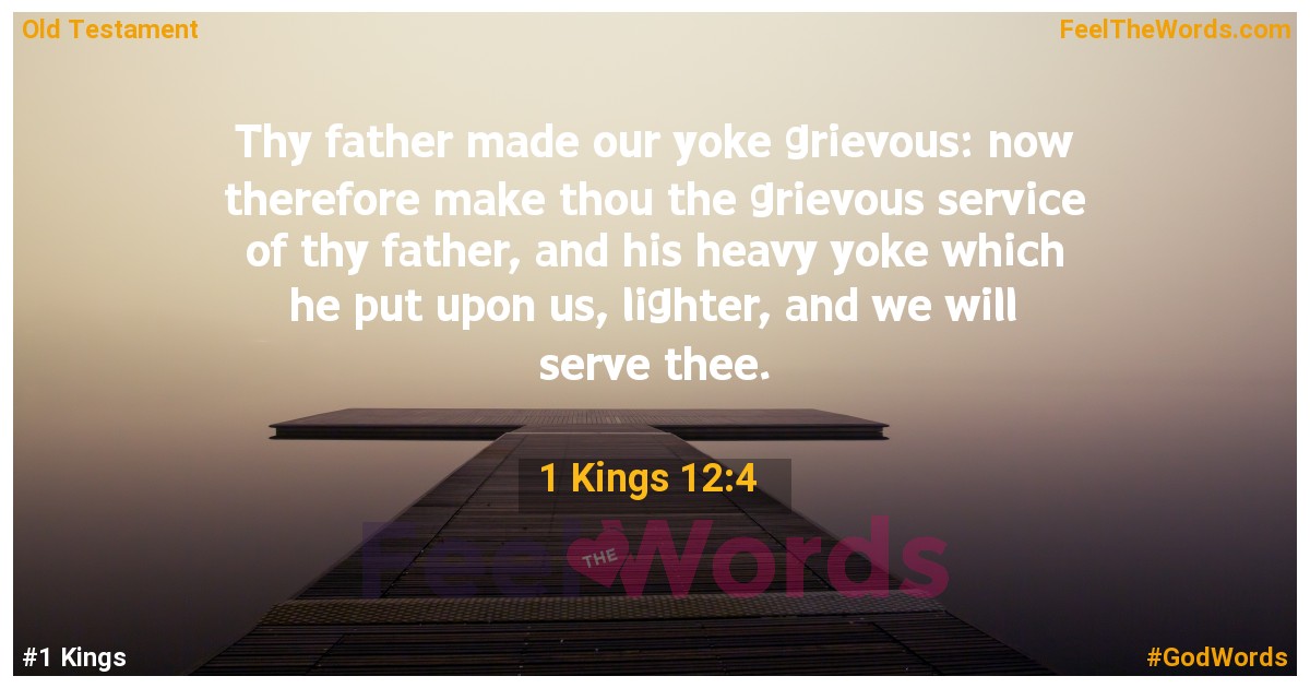 1 Kings 12:4