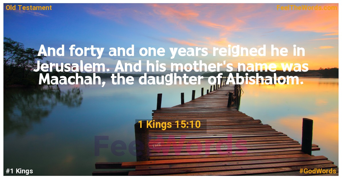 1 Kings 15:10