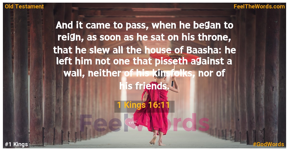 1 Kings 16:11