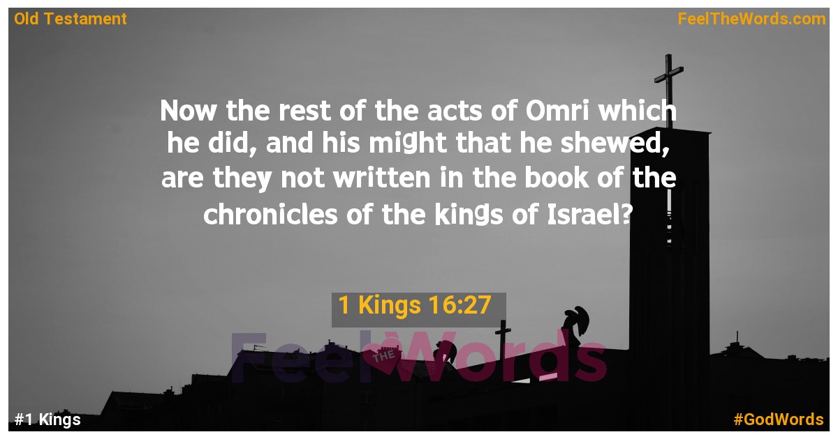 1 Kings 16:27