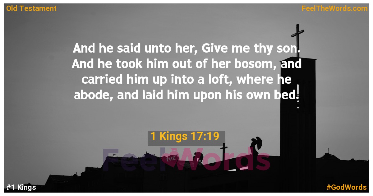 1 Kings 17:19