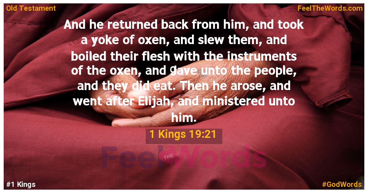 1 Kings 19:21