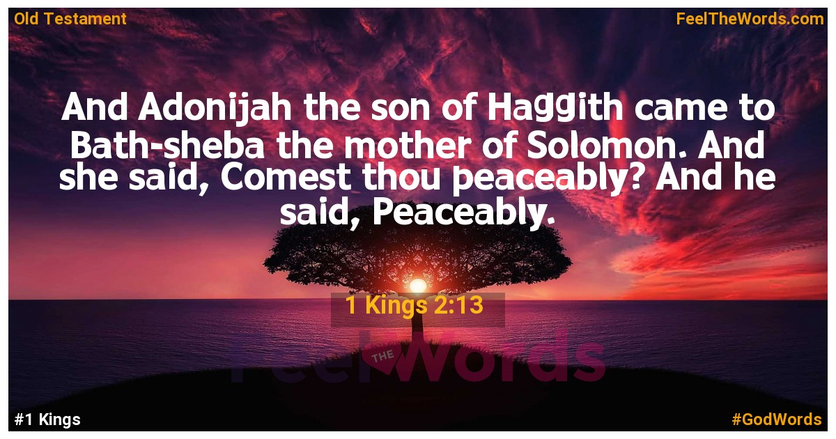 1 Kings 2:13