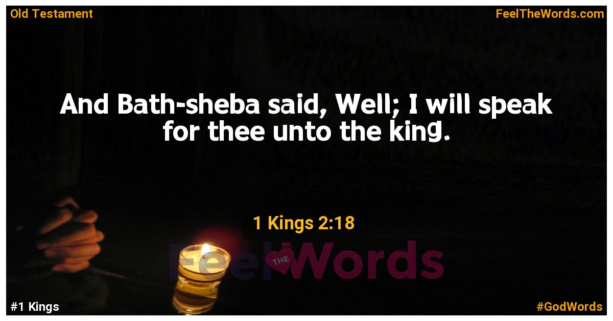 1 Kings 2:18