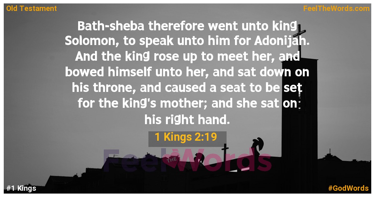 1 Kings 2:19